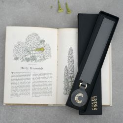 Leather Bookmark with Personalised Initial