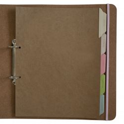 Wedding Planner Dividers (5) Leather Tabs -