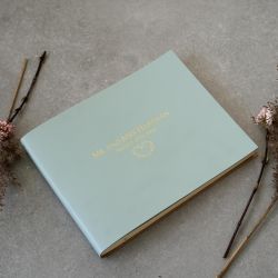 Recycled Leather Photo Album with Heart Design