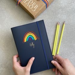 A5 Refillable Personalised Rainbow Notebook