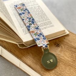 Liberty Tana Lawn and Leather Bookmark