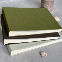 Large Linen Photo Album Personalised with Embroidery