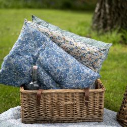 Waxed canvas and Liberty Tana Lawn®  Outdoor Cushion