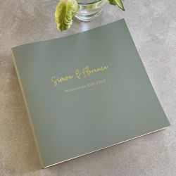 Recycled Leather Photo Album Personalised