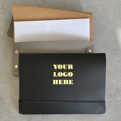 Recycled Leather Portfolio (A4) - 'Add Your Logo' Your Way!