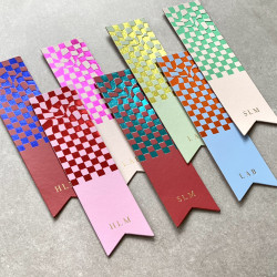 Chequerboard Bright Patterned Bookmark Personalised