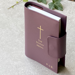 Personalised Recycled Leather Sunday Missal Cover
