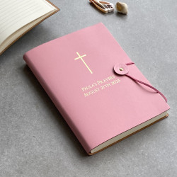 Personalised Recycled Leather Book For Prayers