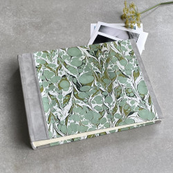 Nubuck Leather Photo Album With Marble Design