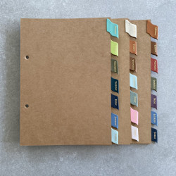 Self Adhesive Recycled Leather Days of Week Divider Tabs