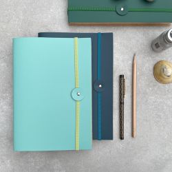 Recycled Leather A5 Notebook Personalised with Own Logo