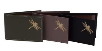 Leather 'Dragonfly' Travel Card Holder