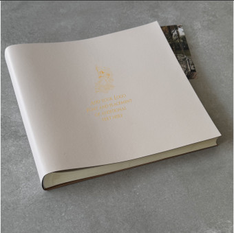 Add a Logo Jumbo Personalised Recycled Leather Photo Album