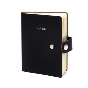 Recycled Leather midi 'noted' Snap Journal