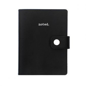 Recycled Leather midi 'noted' Snap Journal