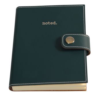Recycled Leather midi 'noted' Snap Journal