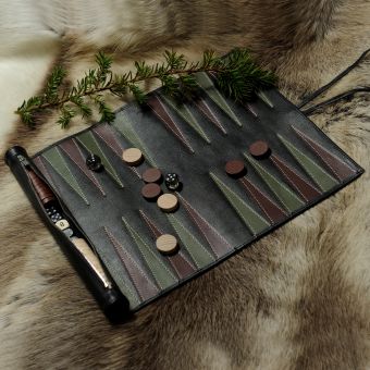 Leather Travel Backgammon Set
