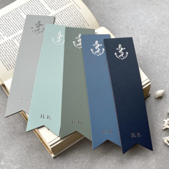  Personalised Recycled Leather Nautical Bookmark