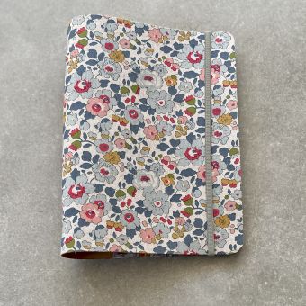 Personalised Liberty Tana Lawn®  and Leather A5 Diary Ring Binder & Rubber