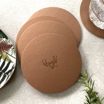 Festive Recycled Leather Coaster