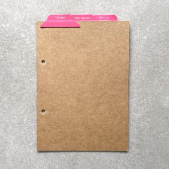 A5 Dividers with  (3) Personalised Top Leather Tabs