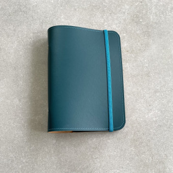 A6 Leather Ring Binder with Pocket