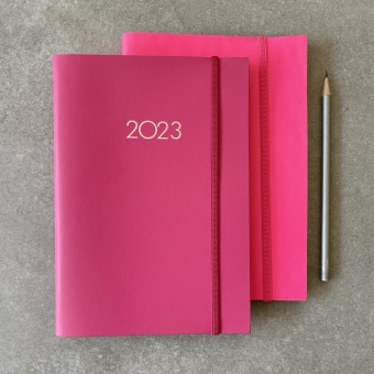 A5 2023 Diary - Recycled Leather /week to a page