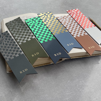 Chequerboard Patterned Bookmark Personalised