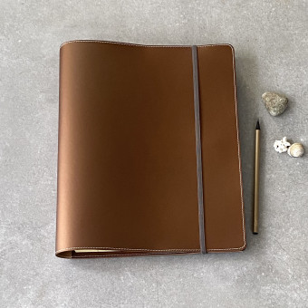 Recycled Leather Cover for A4 Notepad