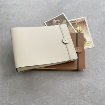 Compact Recycled Leather Photo Album