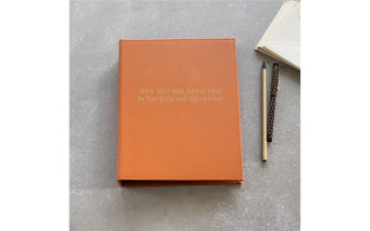 Personalised Hardback A5 Leather Ring Binder