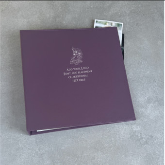 Personalised Recycled Leather Binder for Peel Back Photo Pages