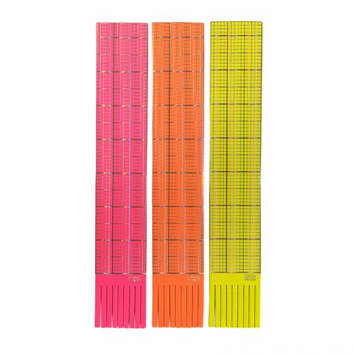 Graph Recycled leather book mark: Fluoro Pink