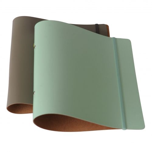  Personalised A5 Leather Ring Binder : Taupe