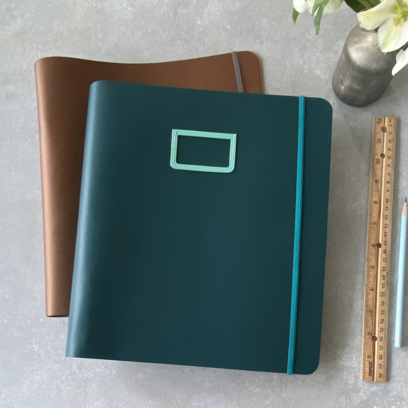 Leather shop ring binder