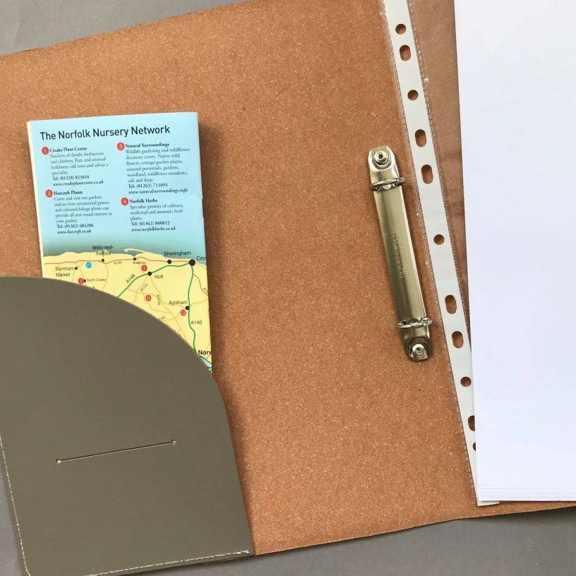 Personalised A4 Leather Ring Binder - For Visitor Information at Undercover  Online; Colourful and tactile luxe leather and recycled albums, journals,  backgammon and travel accessories.