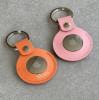 Personalised Recycled Leather Key Ring for Apple AirTag